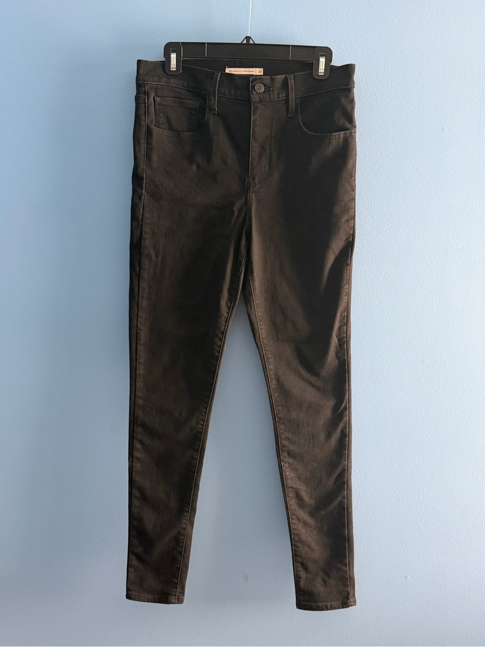 Levis 720 High Rise Super Skinny Jeans Black Stretch